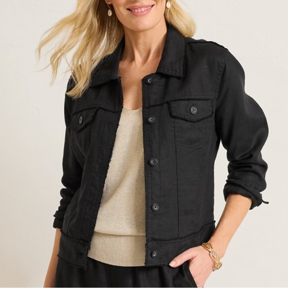 Tommy Bahama Jackets & Blazers - Tommy Bahama Two Palm Raw Edge Point Collar Jacket